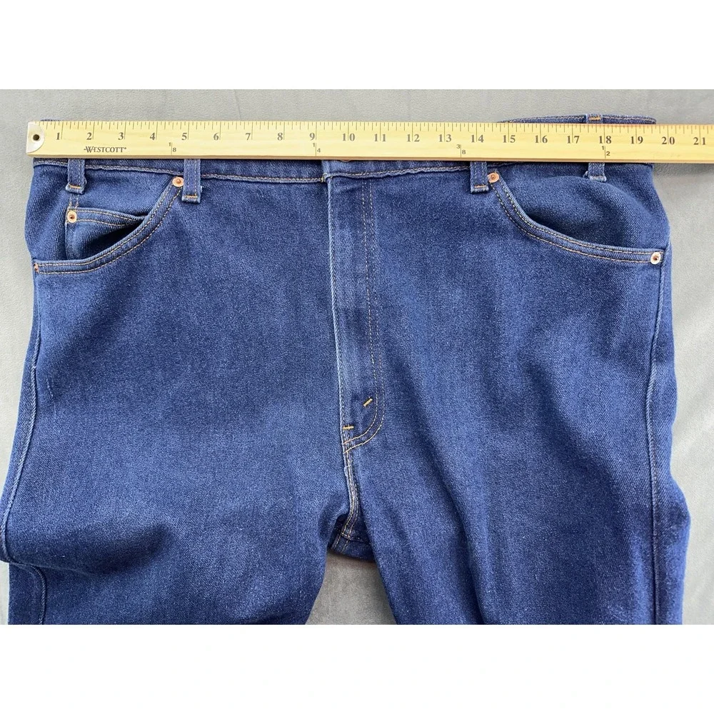 Vintage Levis Jeans Mens 42x32 Actual 39x30 Dark Blue Straight Leg USA Red Tag